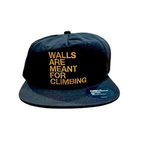 The North Face “Walls Are Meant For Climbing” Black 5 Panel Recycled Hat Cap